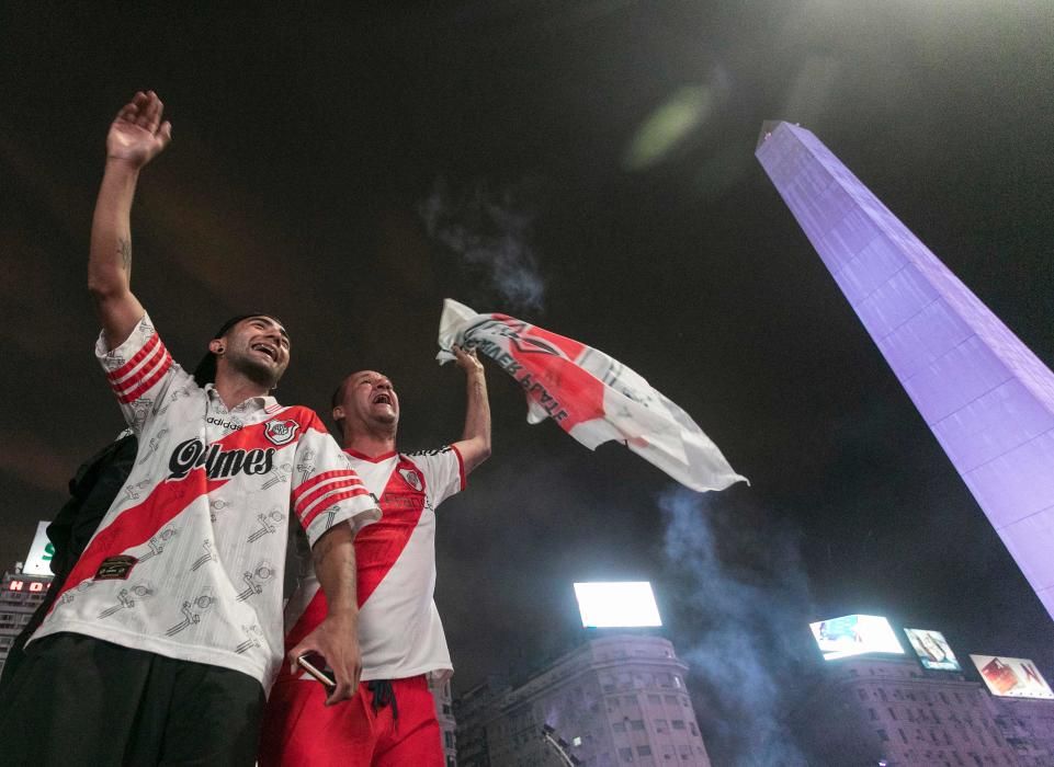 La afición de River celebra su victoria