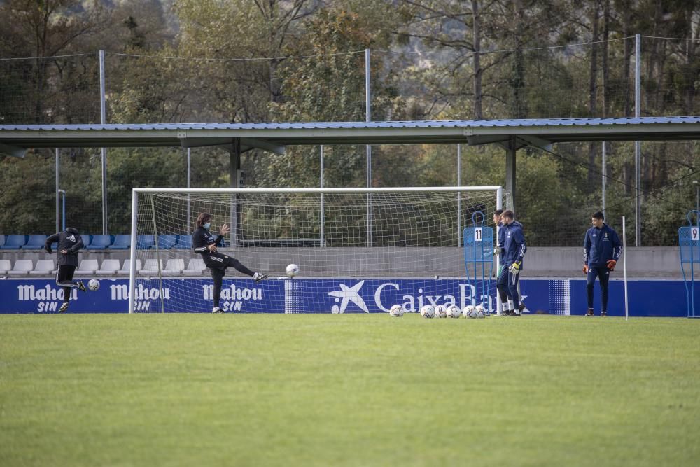 Entrenamiento del Oviedo tras el derbi