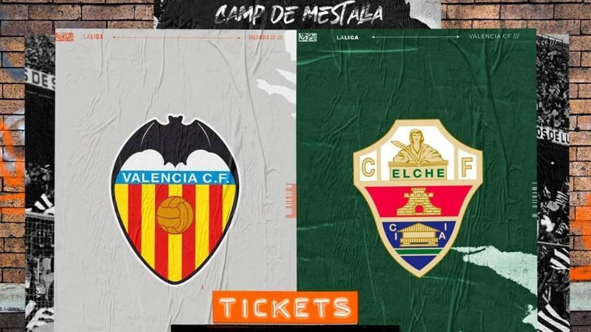 El Valencia se mide al Elche en la jornada 17 de LaLiga