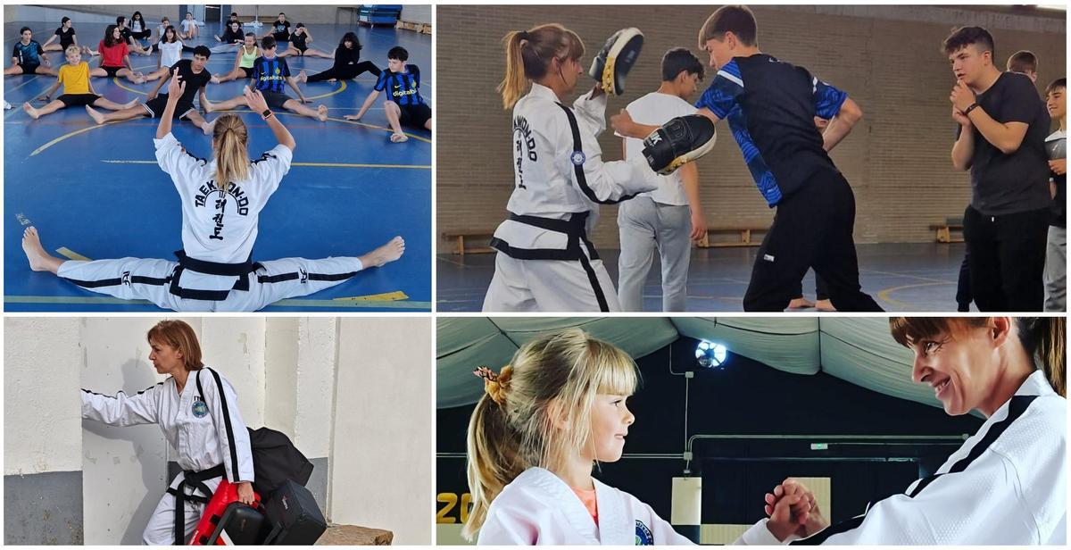 Esther Altabás, directora del Club Taekwondo Maestrazgo que imparte clases en localidades de Els Ports y Teruel.