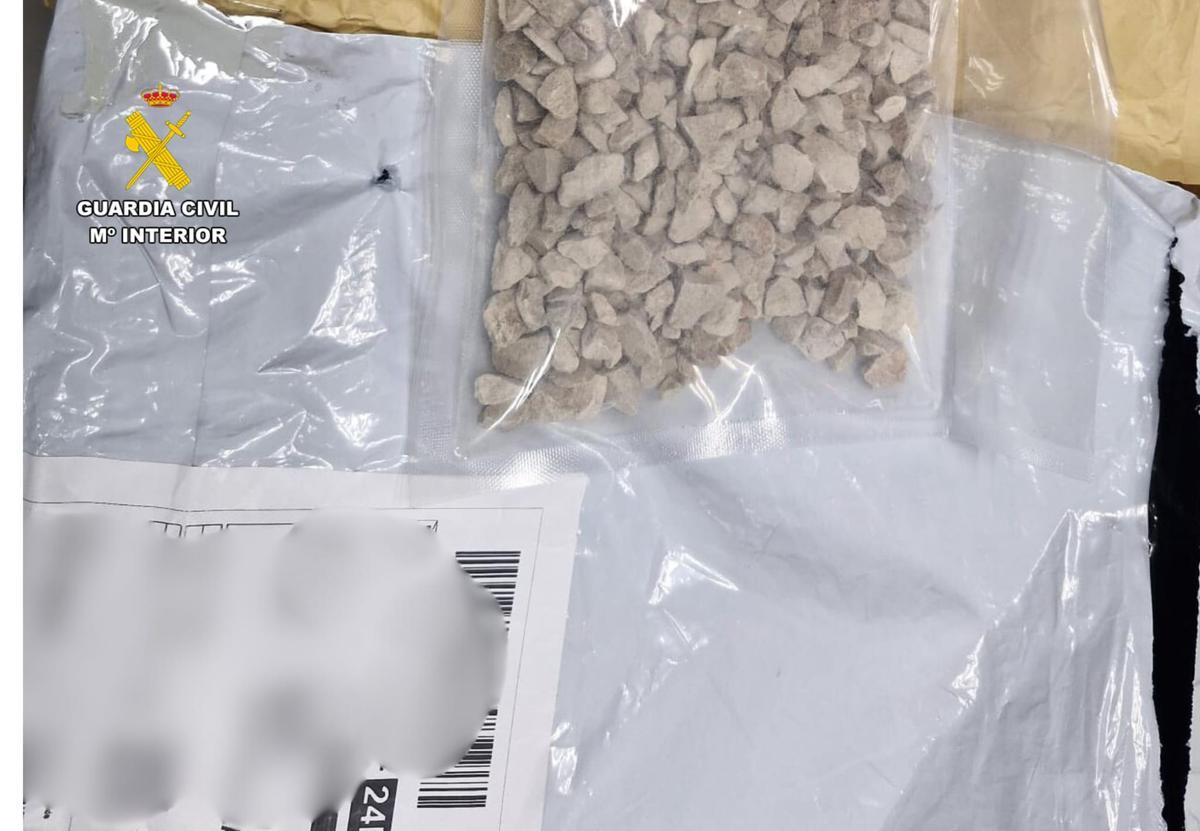 Imagen de uno de los paquetes de droga intervenidos.