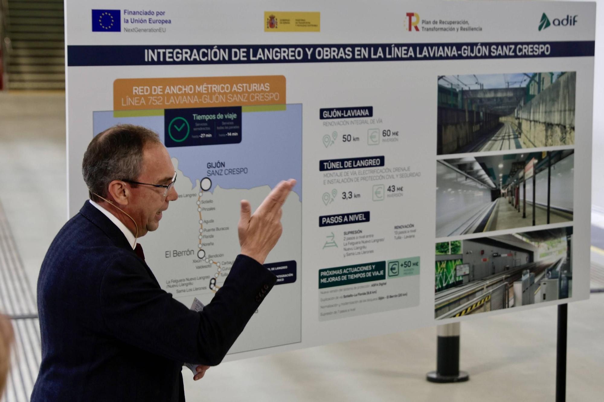 Así fue la inauguración del soterramiento de Langreo