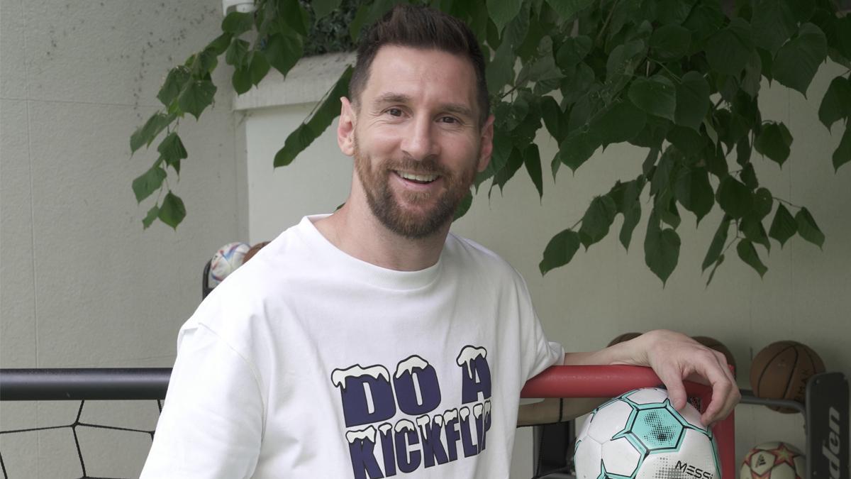 Leo Messi durante una entrevista en exclusiva con SPORT