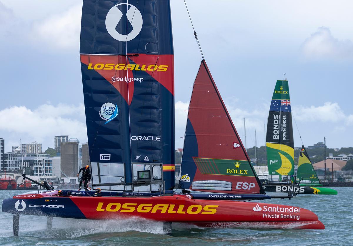 Los Gallos SailGP Team, durante una regata de esta temporada.