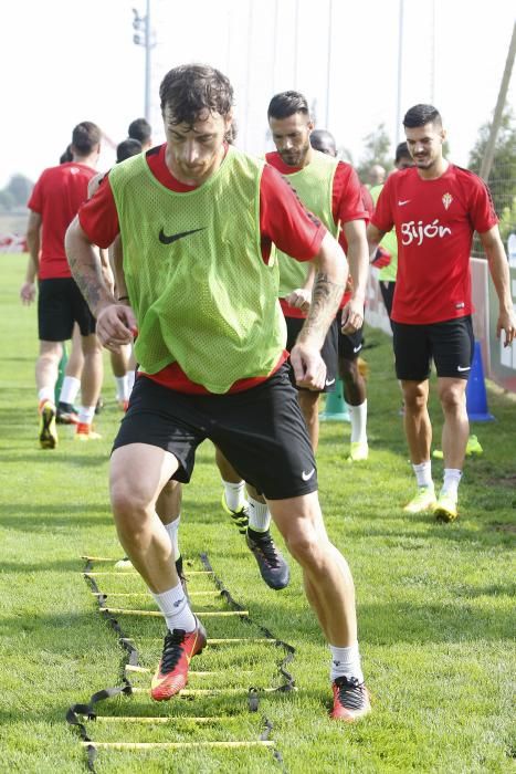 Entrenamiento del Sporting (sábado 27 de agosto)