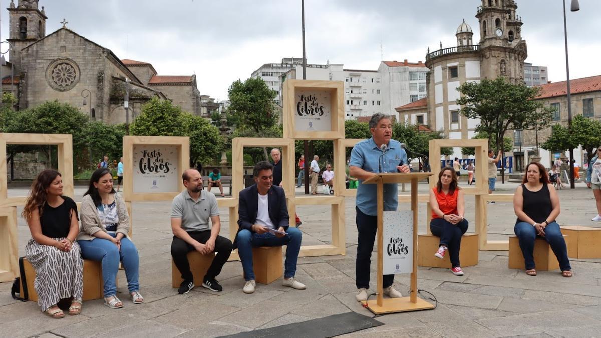 Presentación, esta mañana en A Ferrería, de la Festa dos Libros.