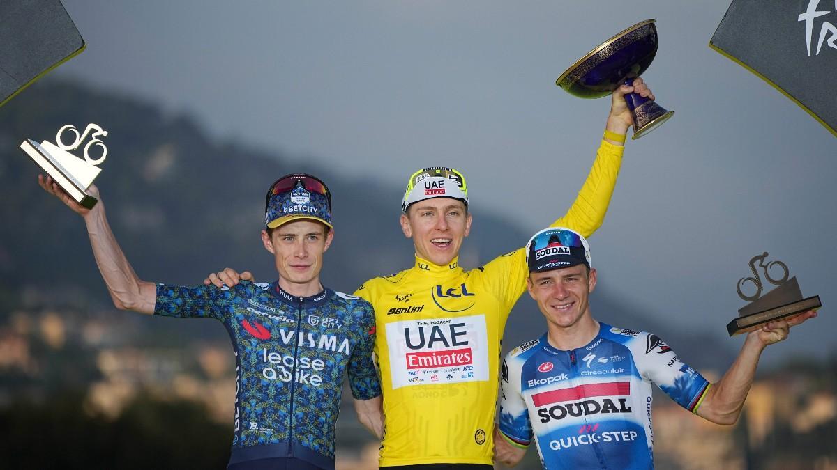 Pogacar, Vingegaard y Evenepoel conforman el podio del Tour de Francia 2024