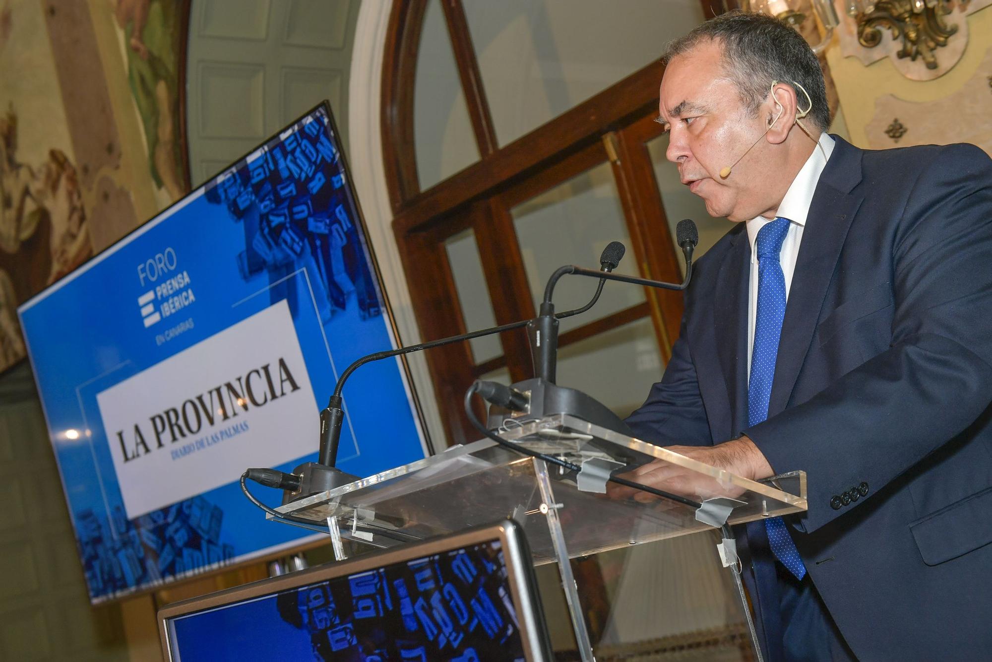 Román Rodríguez interviene en el Foro Prensa Ibérica con la conferencia 'Capaces de un futuro mejor'