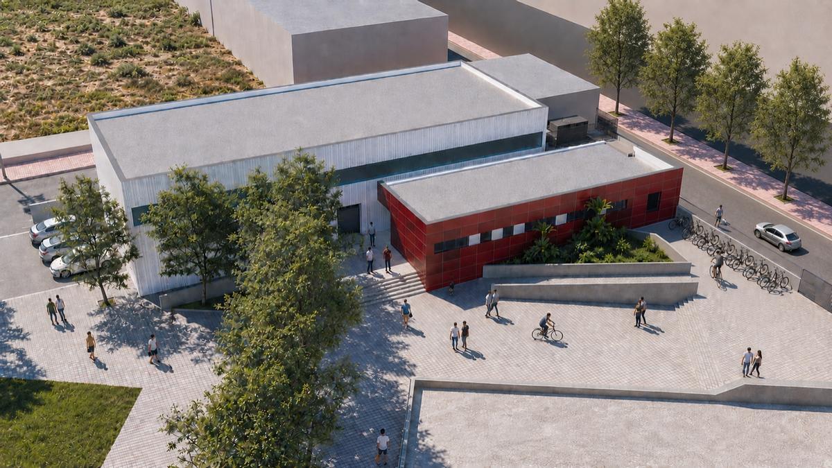 Imagen virtual del futuro centro de halterofilia de Cullera.
