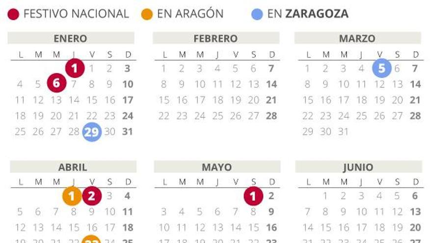 Calendario laboral de Zaragoza del 2021 (con todos los festivos)