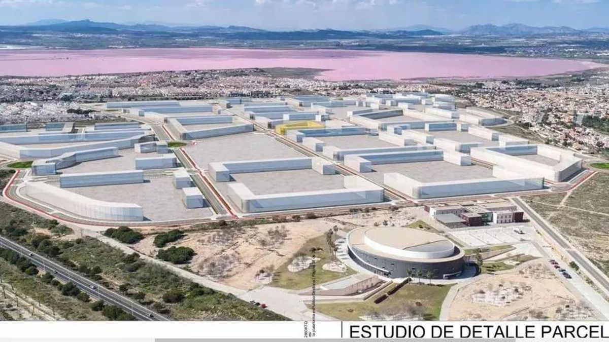 Recración virtual del suelo que ocupa la urbanización La Hoya en Torrevieja