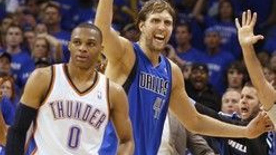 Los Mavericks ganan en la prórroga por 105-112 a los Thunder