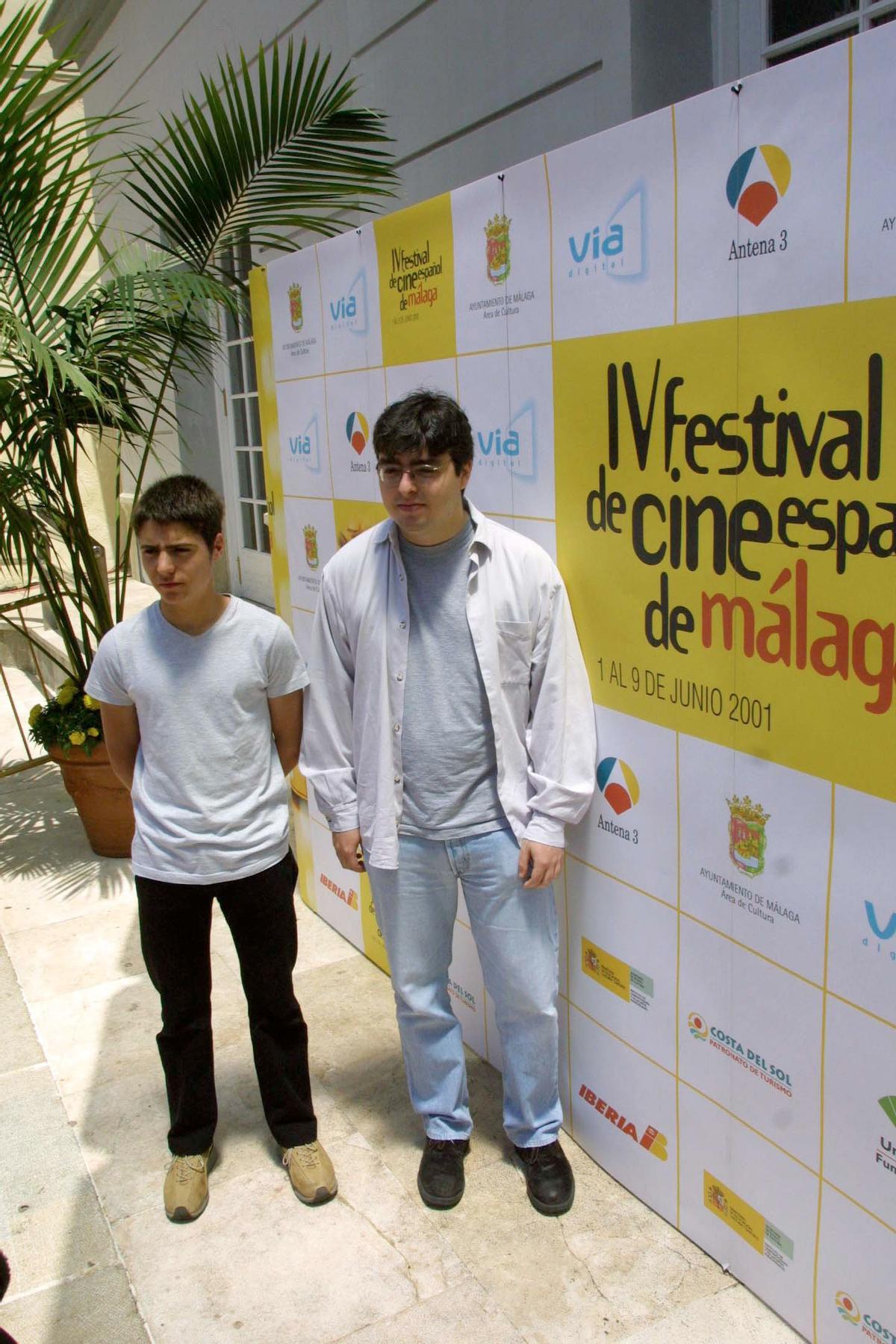 Biel Durán y Víctor García León, en el Festival, en 2001