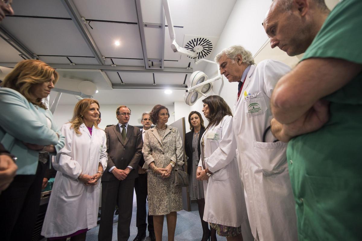 Visita de la reina Sofía por el 40 aniversario del hospital en 2016.