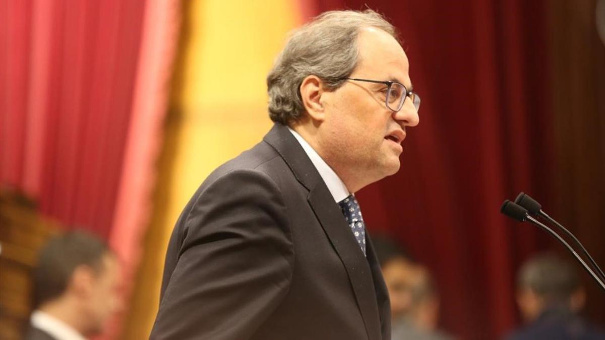 Quim Torra en el Parlament