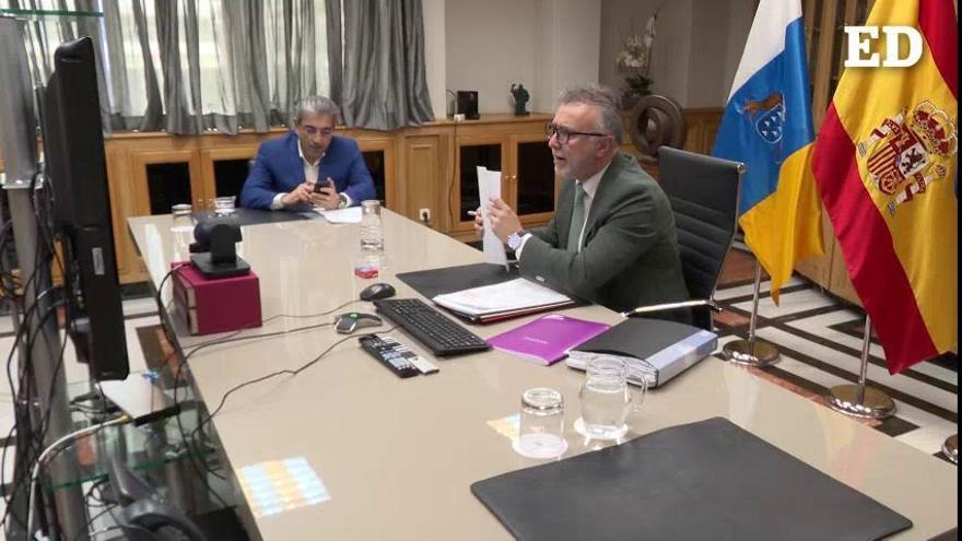 Torres mantiene una videoconferencia con los cuatro alcaldes de los municipios más poblados de Canarias