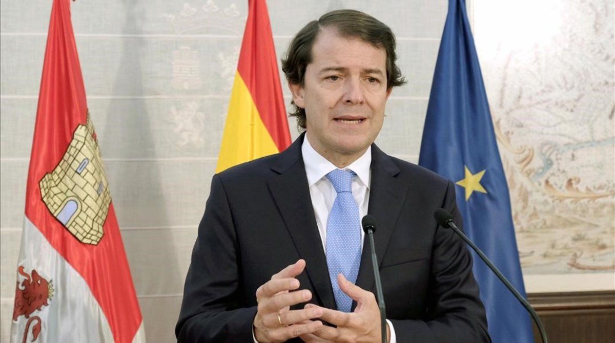 El presidente de la Junta de Castilla y Leon  Alfonso Fernandez Manueco