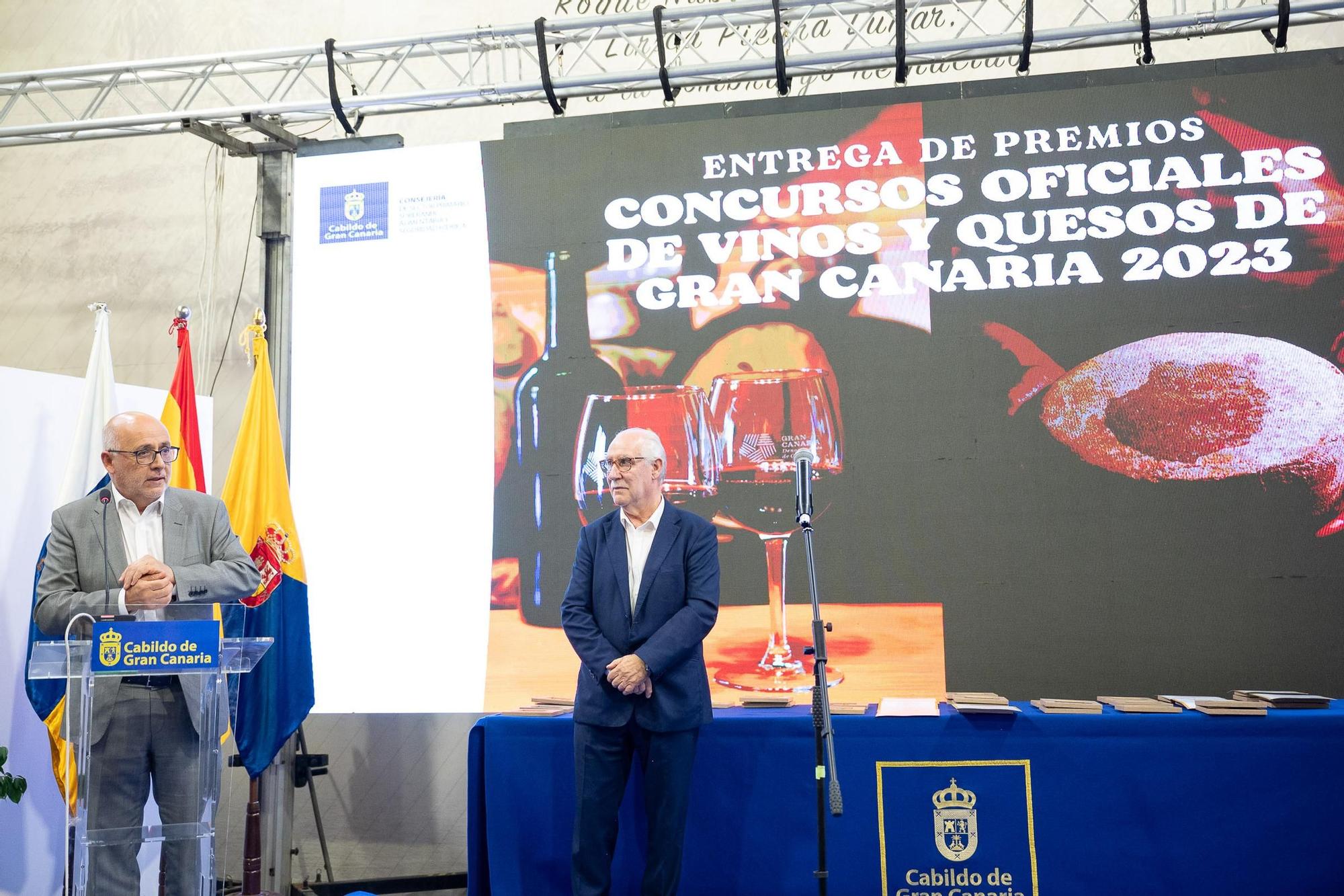 Entrega de premios de los concursos oficiales de queso y vino de 2023