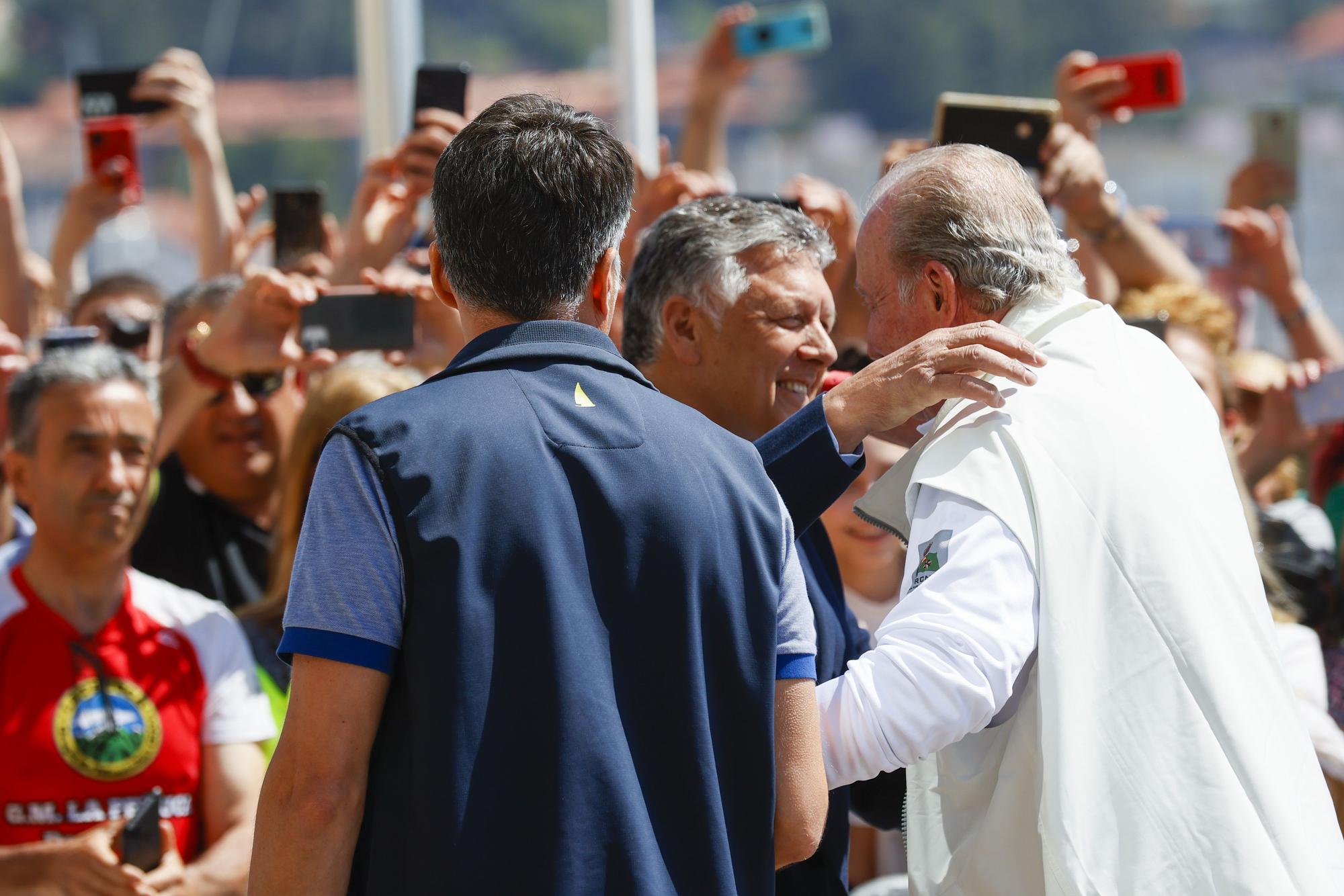 El rey emérito Juan Carlos I en la localidad pontevedresa de Sanxenxo