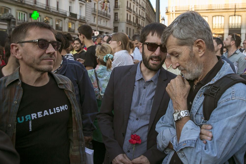 Protesta a la Puerta del Sol de Madrid pel dret a decidir