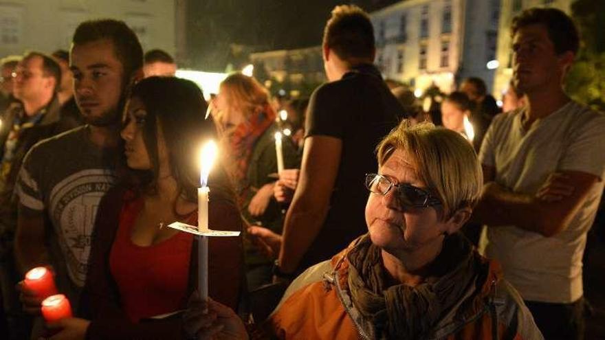 Una marcha pidió ayer en Austria más apoyo a los refugiados. // Efe