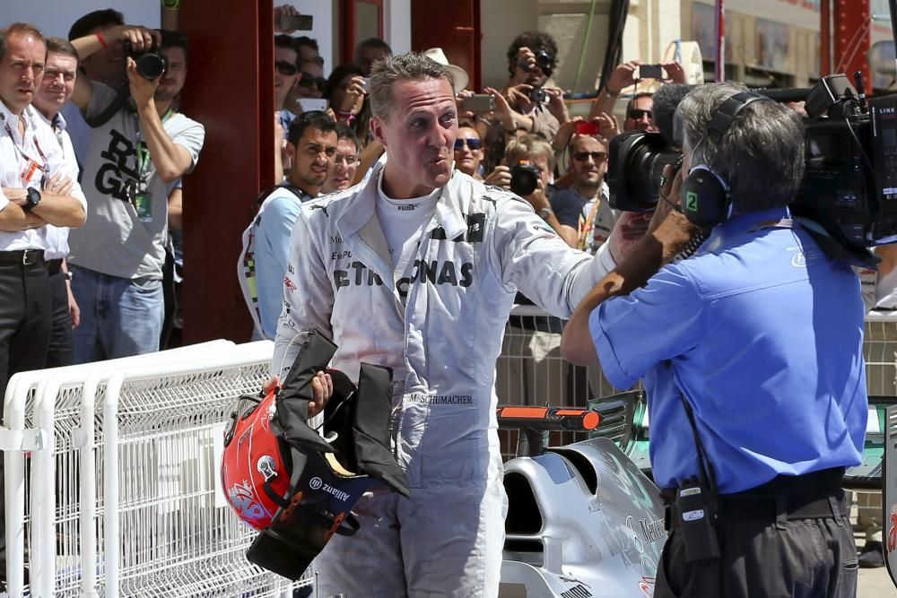 El piloto alemán de la escudería Mercedes AMG de Fórmula Uno, Michael Schumacher.