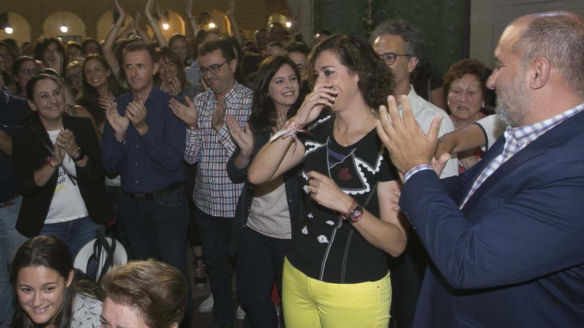 Martín-Zarco, emocionada el día en que ganó las elecciones y se convirtió en presidenta de la Federació