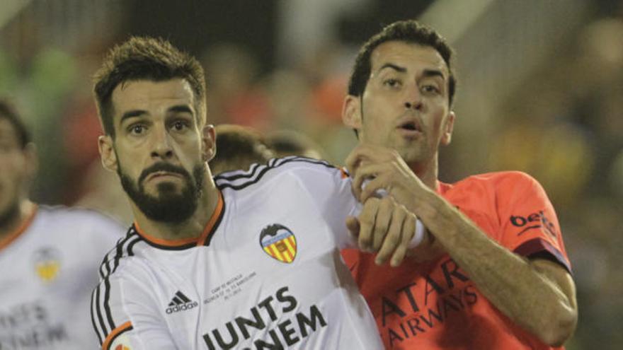 Álvaro Negredo como baliza del Valencia