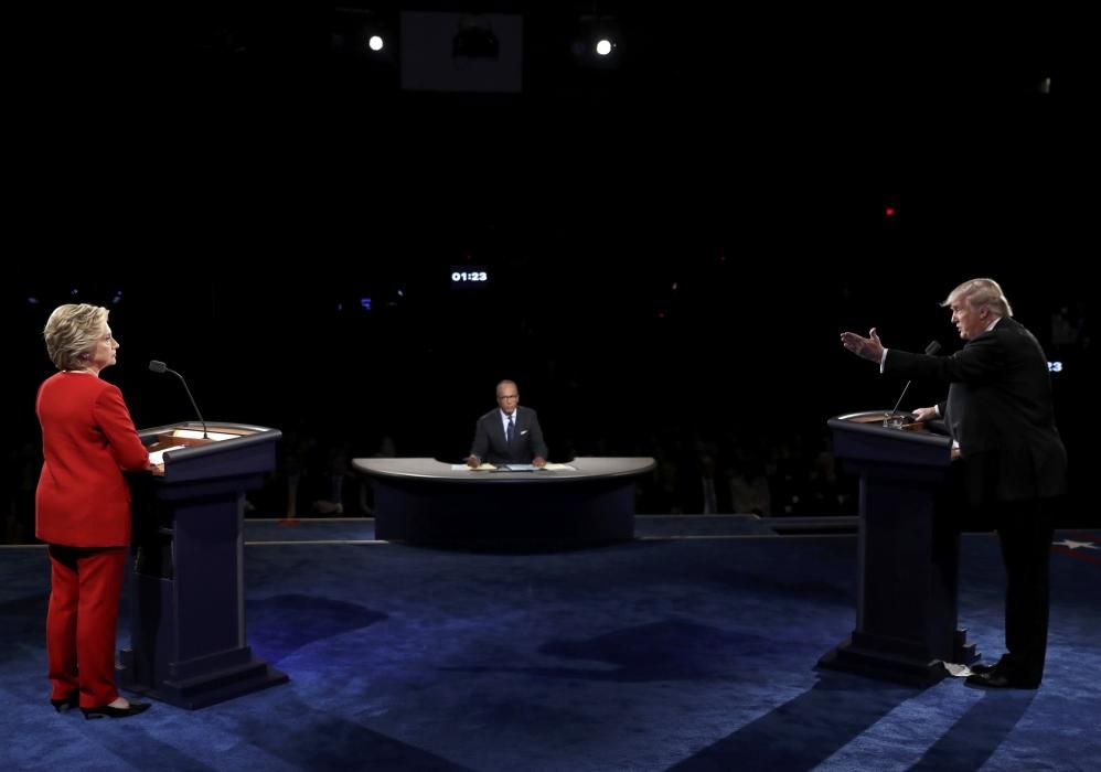 Elecciones en EEUU: el primer debate entre Trump y Clinton, en imágenes