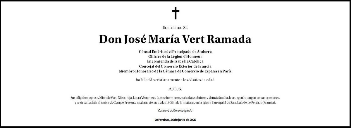 Don José María Vert Ramada.