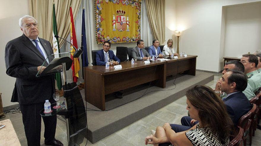 Jorge Hernández Mollar durante su discurso de despedida.