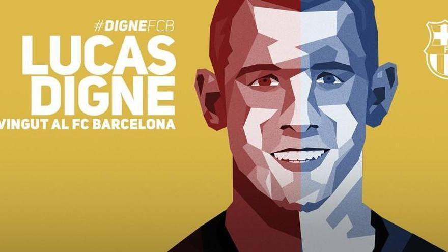 El lateral francès Lucas Digne, nou jugador del Barça