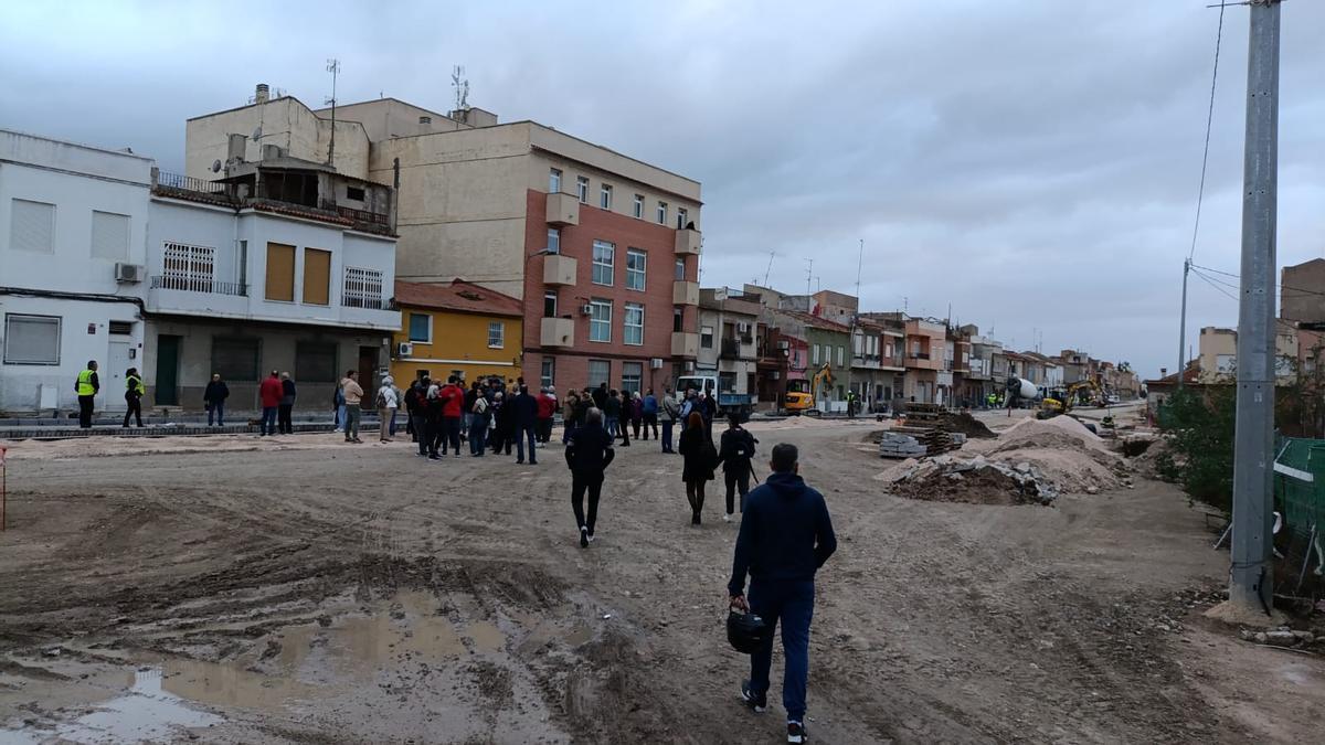 La familias expropiadas de Adif protestan en las obras del soterramiento