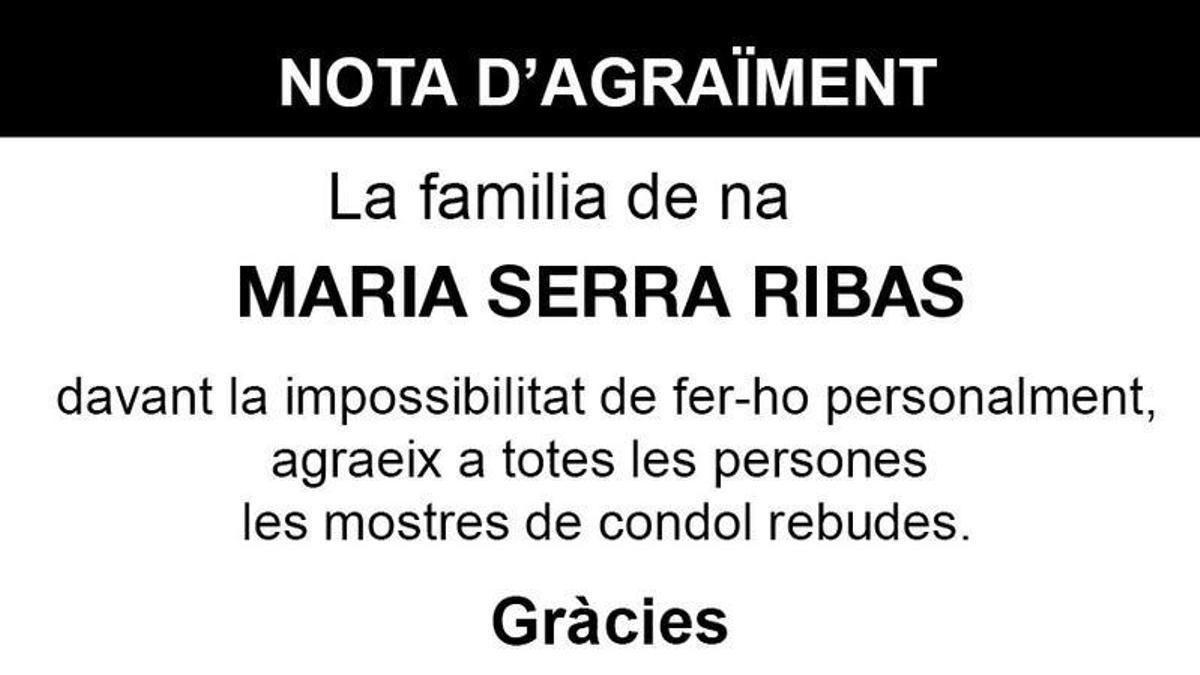 Nota Maria Serra Ribas