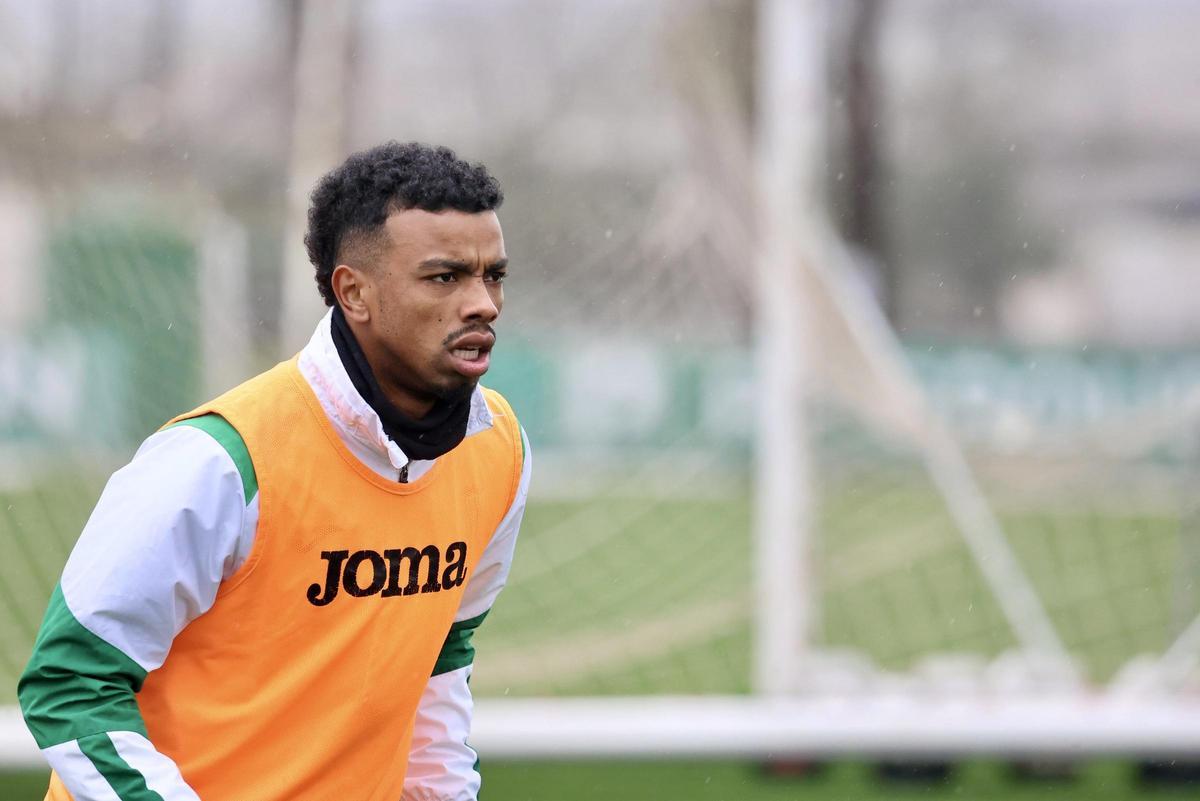 Dalisson, durante una sesión de trabajo en la Ciudad Deportiva.