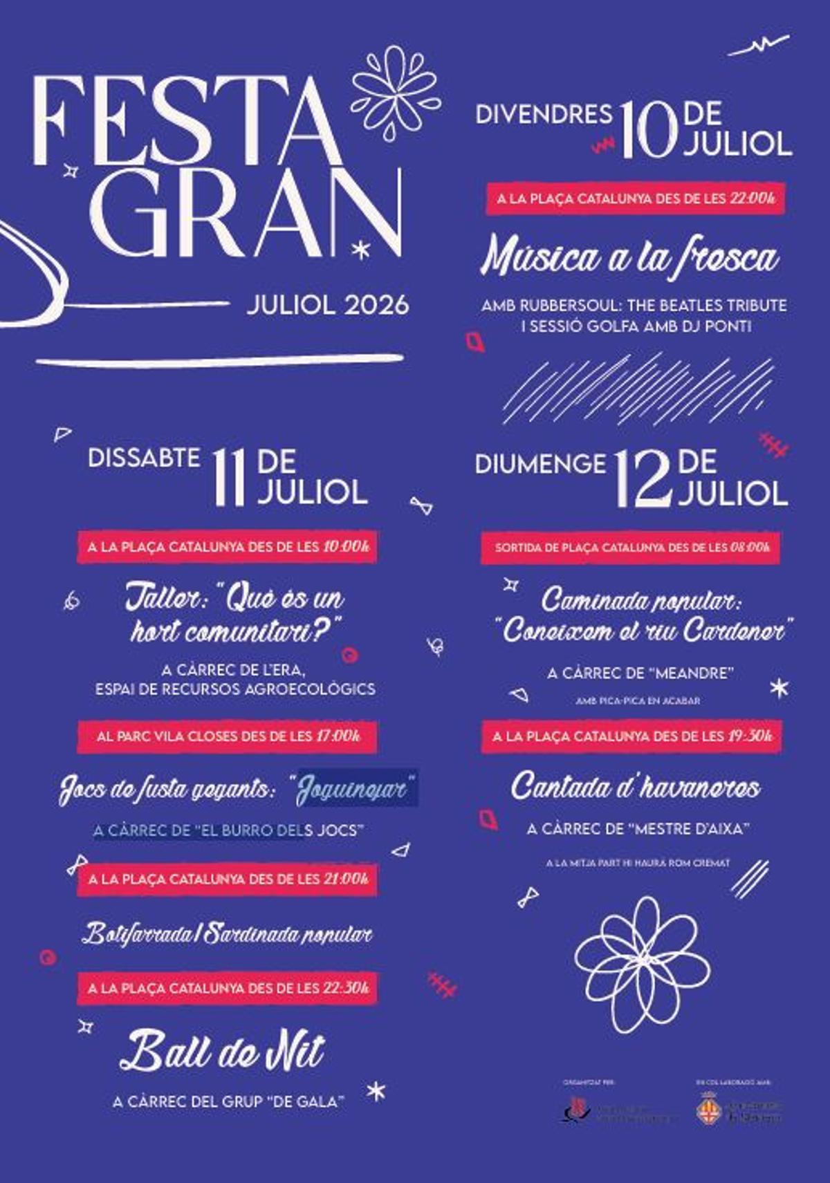 El programa d'actes