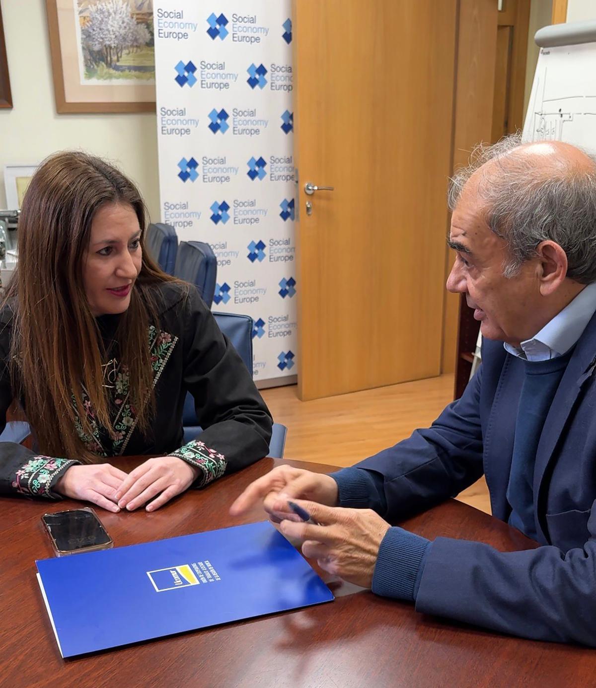 Abadía y Pedreño, durante su reunión de la pasada semana.
