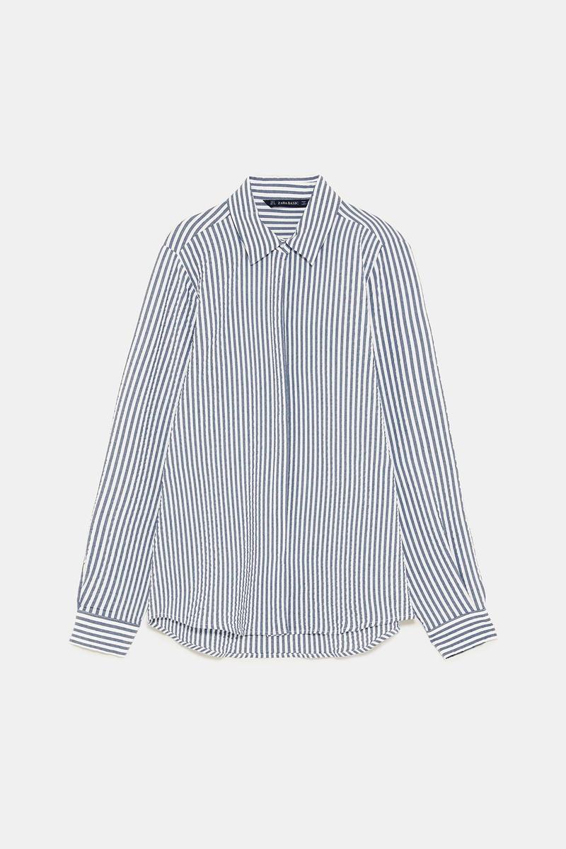 Camisa de rayas con descuento de Zara