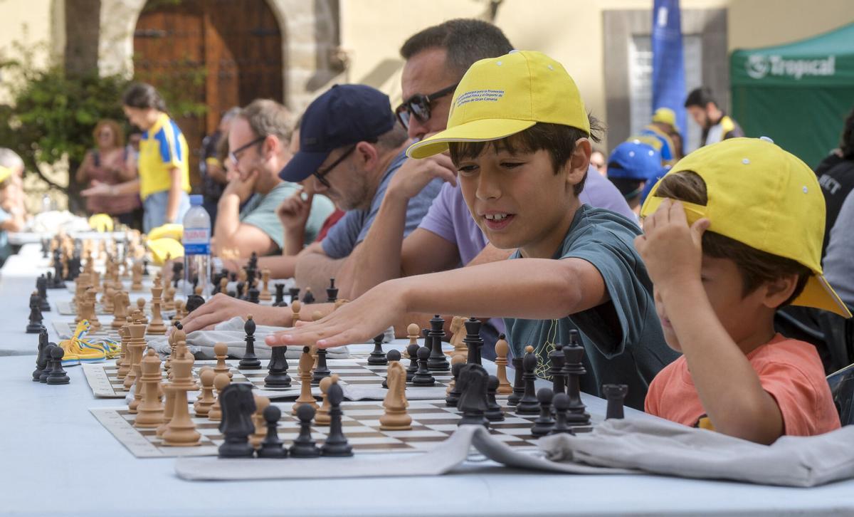 Simultánea de ajedrez en Vegueta, en Las Palmas de Gran Canaria
