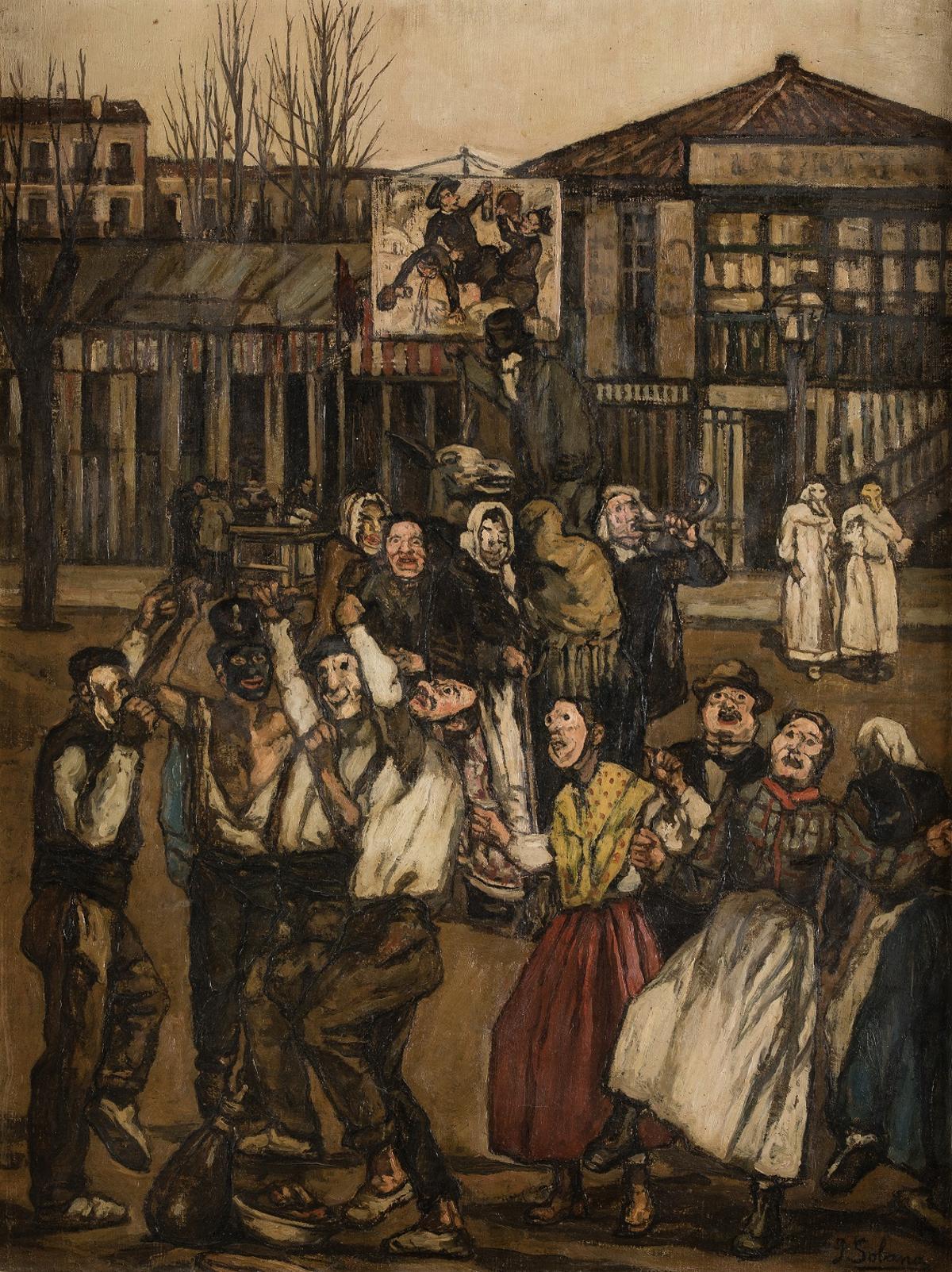 'Carnaval en las Ventas', pintada por José Gutiérrez Solana.