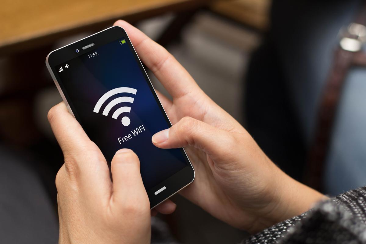 Señal WiFi en un dispositivo.