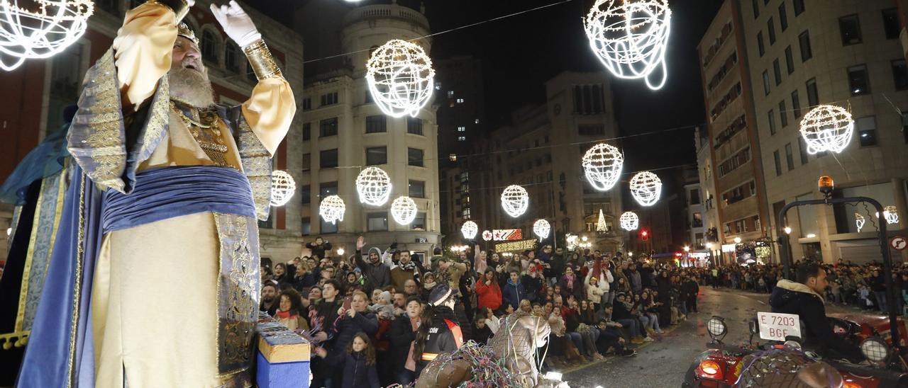 El Rey Gaspar, en la Cabalgata de 2019.