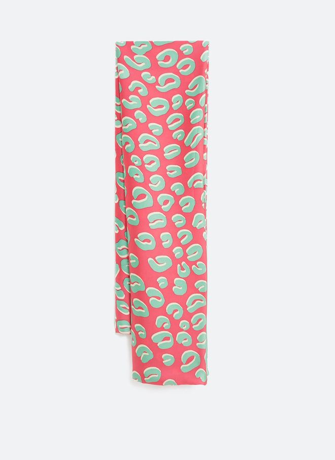 Pañuelo con estampado animal y lunares