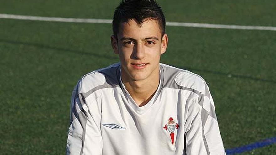 José Luis Sanamartín Mato, &quot;Joselu&quot;, cuando era delantero del Celta juvenil, en 2008.