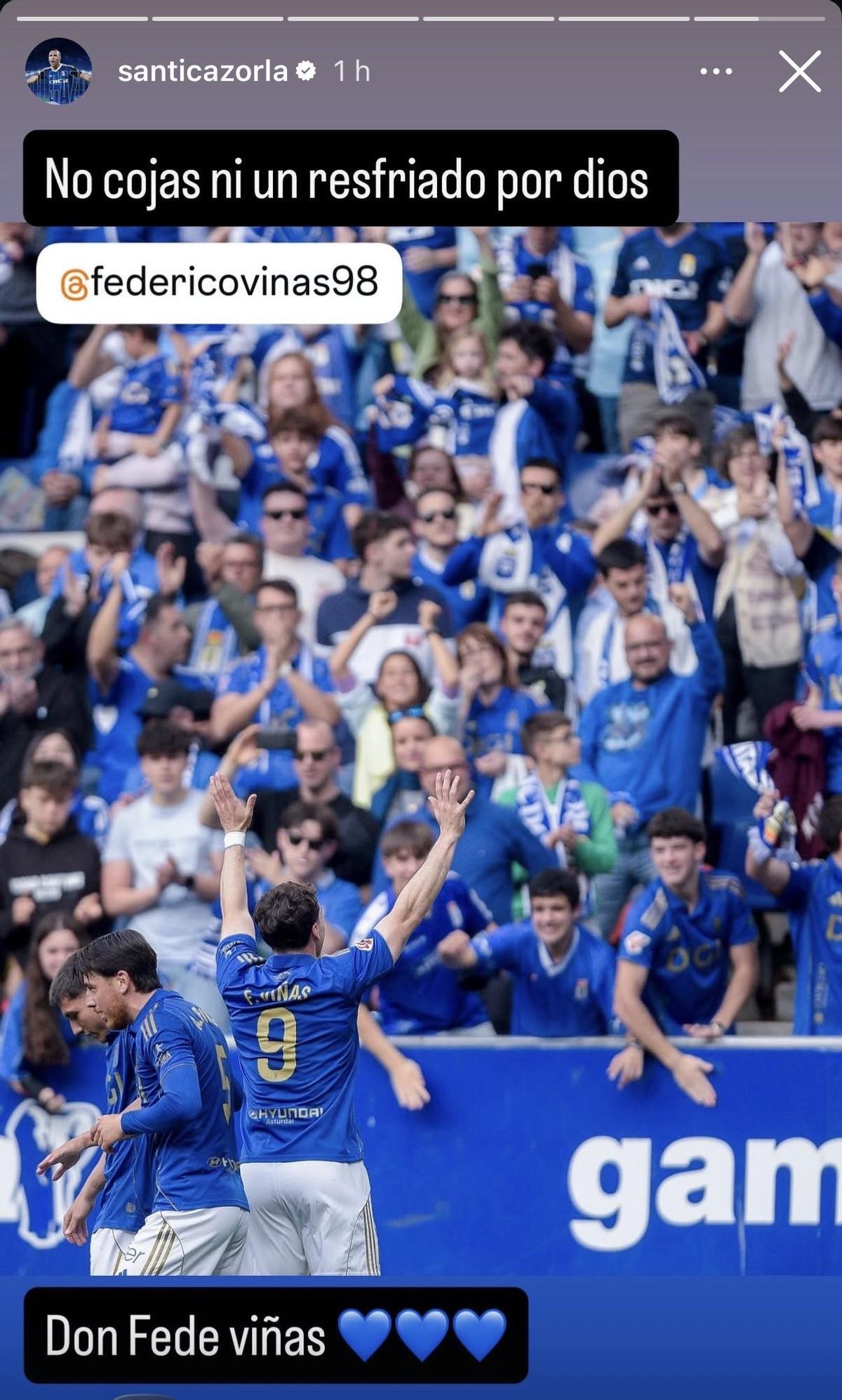 La historia de Santi Cazorla celebrando el triunfo del Oviedo