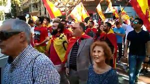 Tebas estuvo en la manifestación de Barcelona
