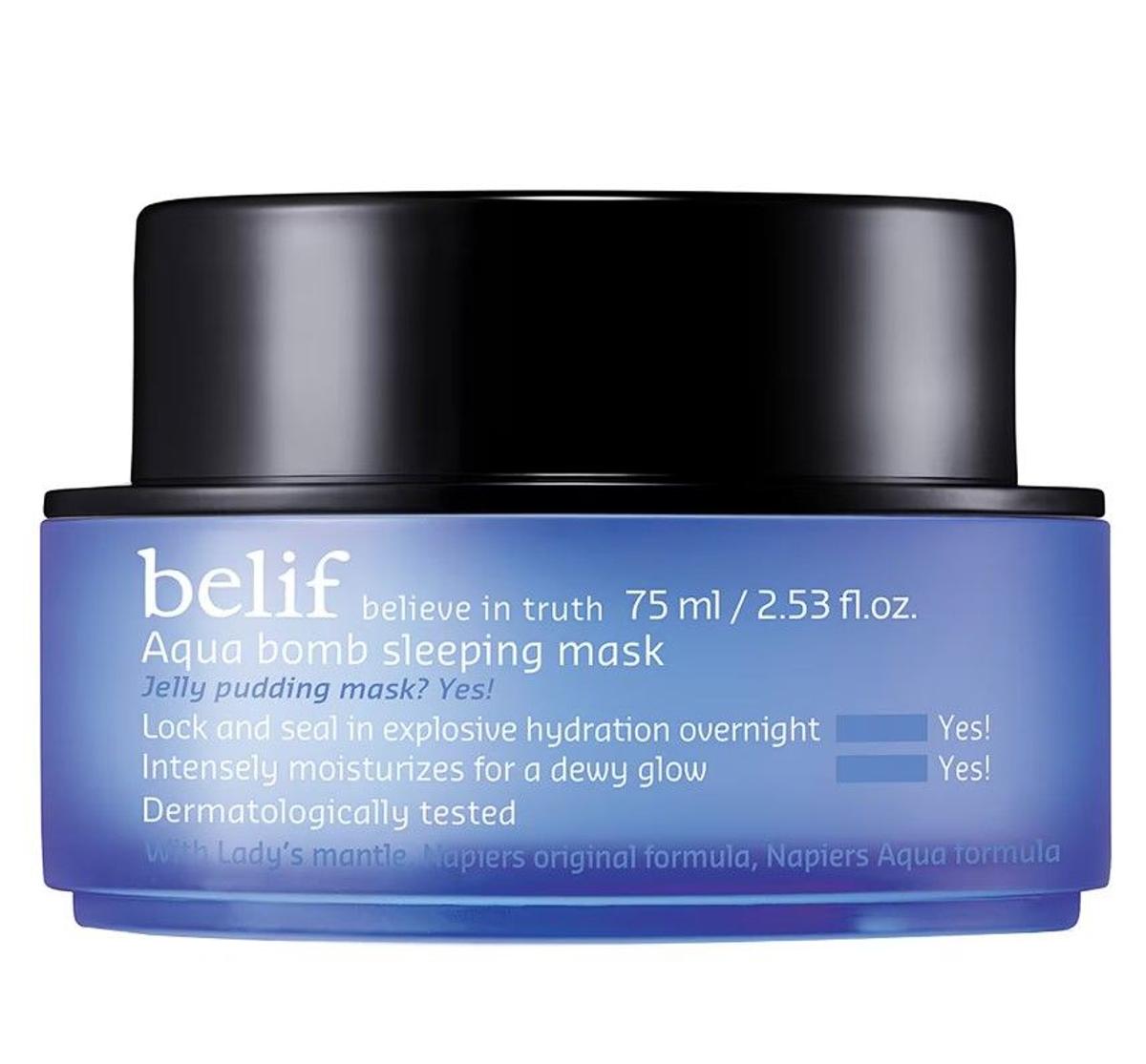 Aqua bomb sleeping mask, de Belif