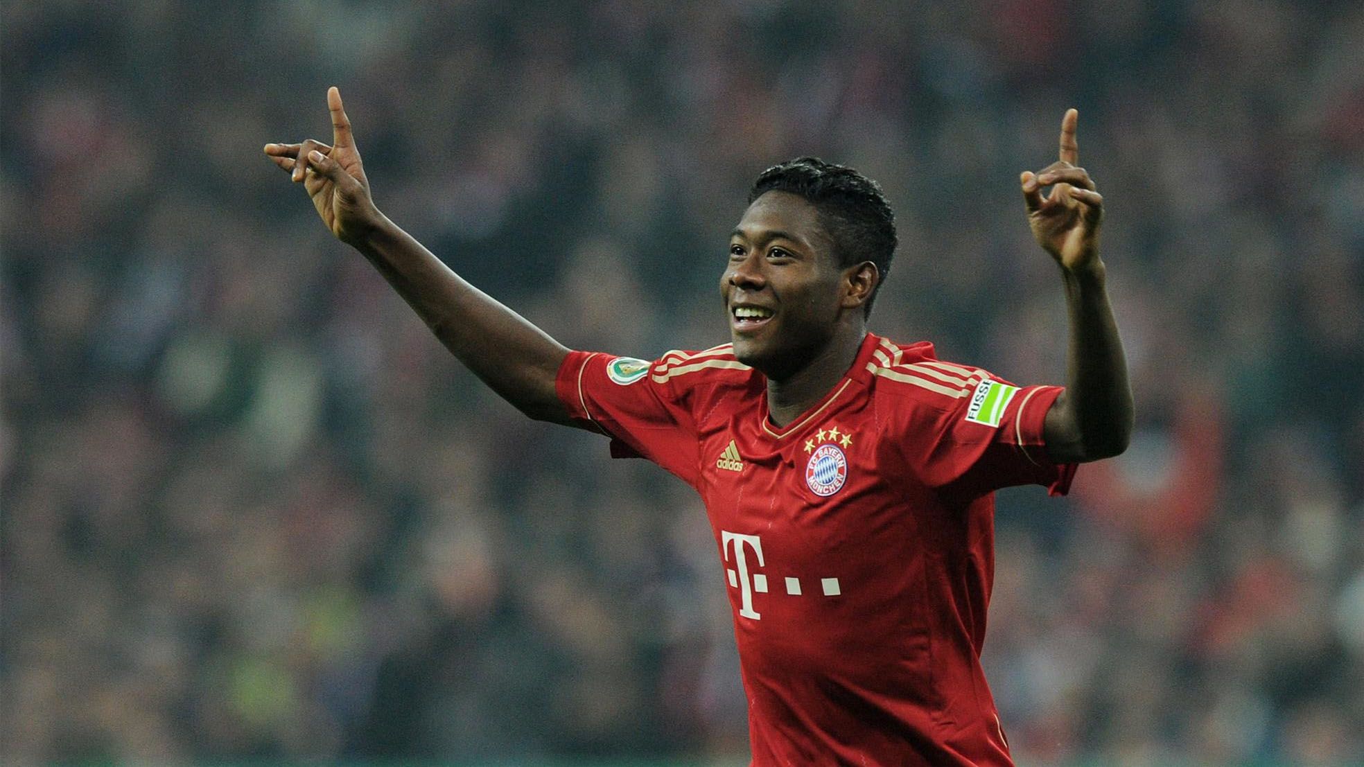 Alaba celebrando un gol