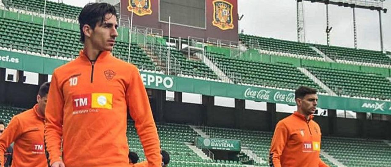 Pere Milla y Boyé (dcha.) en el entrenamiento de ayer.