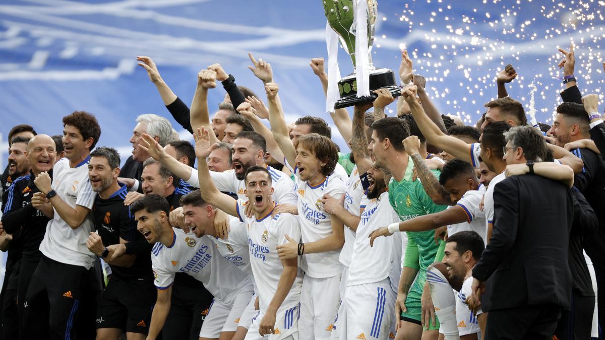 Las imágenes de la celebración del 35º título de liga del Real Madrid